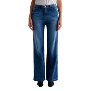 AG Adriano Goldschmied Evangelie Wide Leg Carpenter Jean Provence Blue Size 25